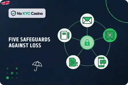  Account recovery safeguards at No KYC Casinos