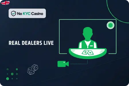 Live dealer rooms at No KYC Casinos