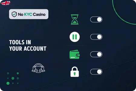 Responsible gaming tools at No KYC Casinos