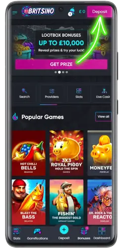 Deposit button after no KYC account creation