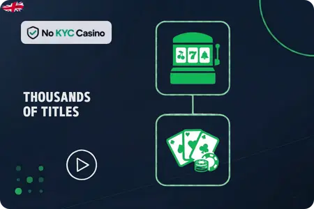 Slots and table games at No KYC Casinos