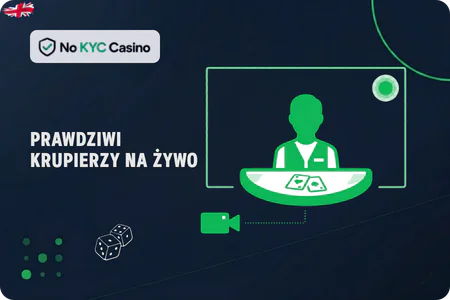 Pokoje z krupierami na żywo w kasynach bez KYC