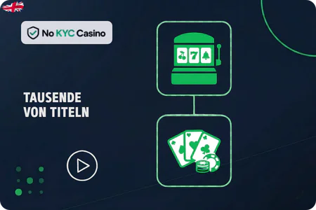 Slots und Tischspiele bei No KYC Casinos