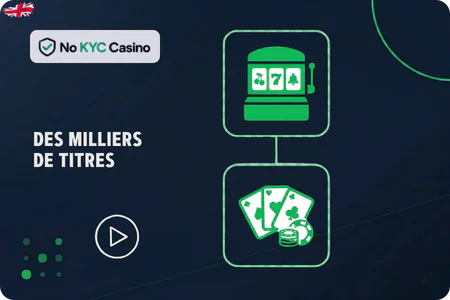 Machines à sous et jeux de table dans les casinos No KYC